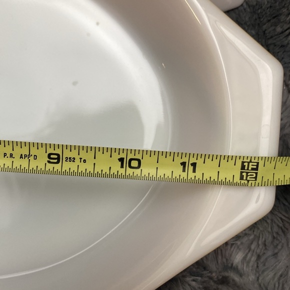 Vintage Old Orchard Pyrex divided casserole with lid 1 quart two tone brown - Picture 15 of 16